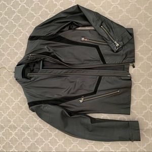 Diesel black gold lamb leather jacket